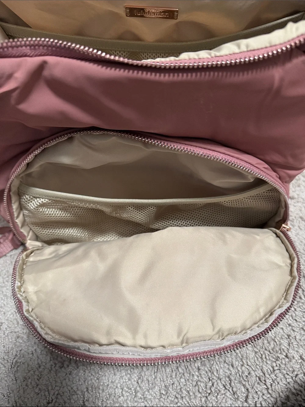 Lululemon Dusty Rose Backpack Set with Pouch and Changing Pad - Picture 4 of 10